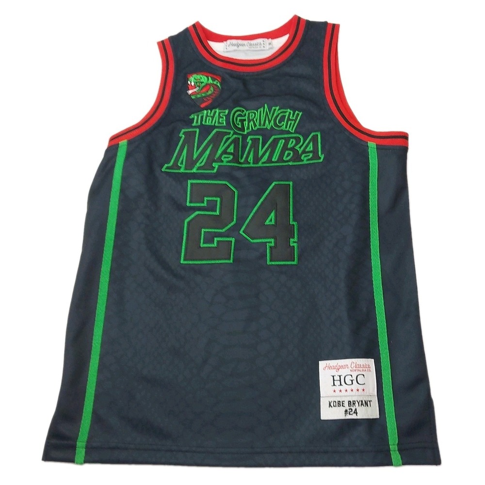 Youth Medium Headgear Classics Kobe Bryant Grinch Jersey Black And Green